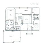 Plan: 2822 square foot custom home, 3 bedroom, 2 bath, 3 car garage