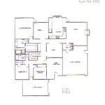 Plan: 3925 square foot custom home, 6 bedroom, 3 bath, 3 car garage