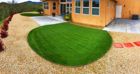 Water wise lawn artificial turf install