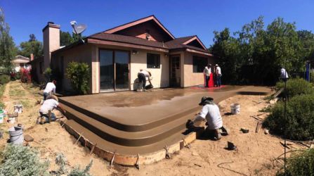 Back deck pours for stamp job