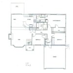 Plan: 1470 square foot custom home, 3 bedroom, 2 bath, 2 car garage
